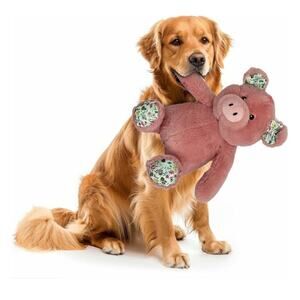 Petlou Pig 15" Muave Squeaky Plush Dog Toy